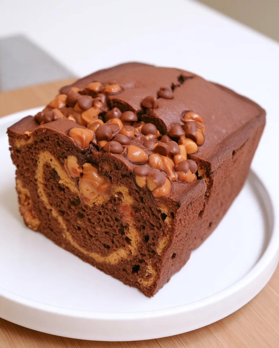 Easy Chocolate Peanut Butter Quick Bread